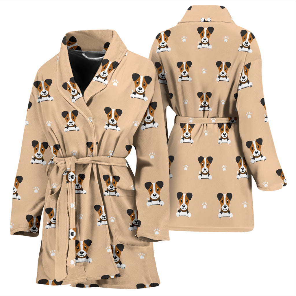Russell Terriers Print Design LKS3011 Women Bathrobe