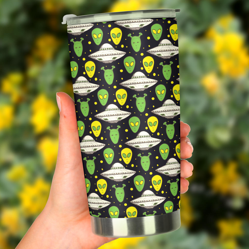 Alien UFO Pattern Tumbler