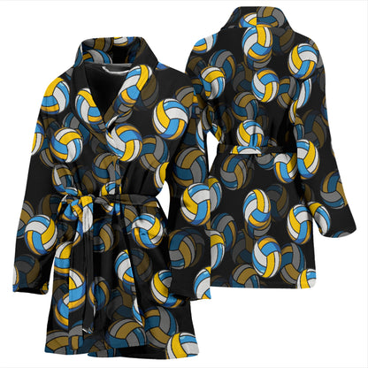 Volleyball Print Design LKS302 Women Bathrobe