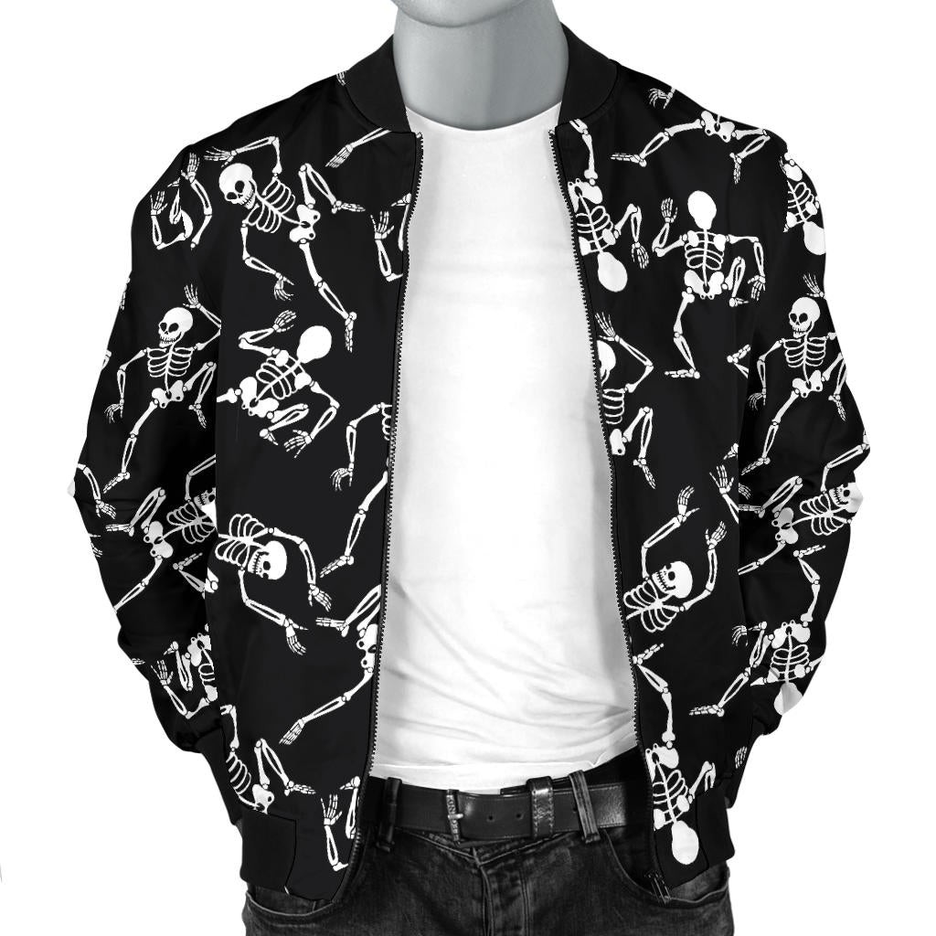 Skeleton Style Print Men Bomber Jacket