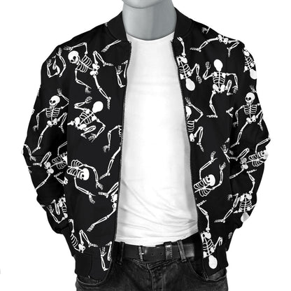 Skeleton Style Print Men Bomber Jacket