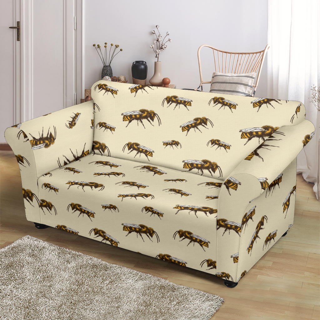 Bee Print Design LKS306 Loveseat Couch Slipcover