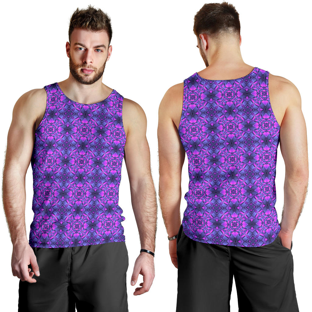 kaleidoscope Pattern Print Design Men Tank Top
