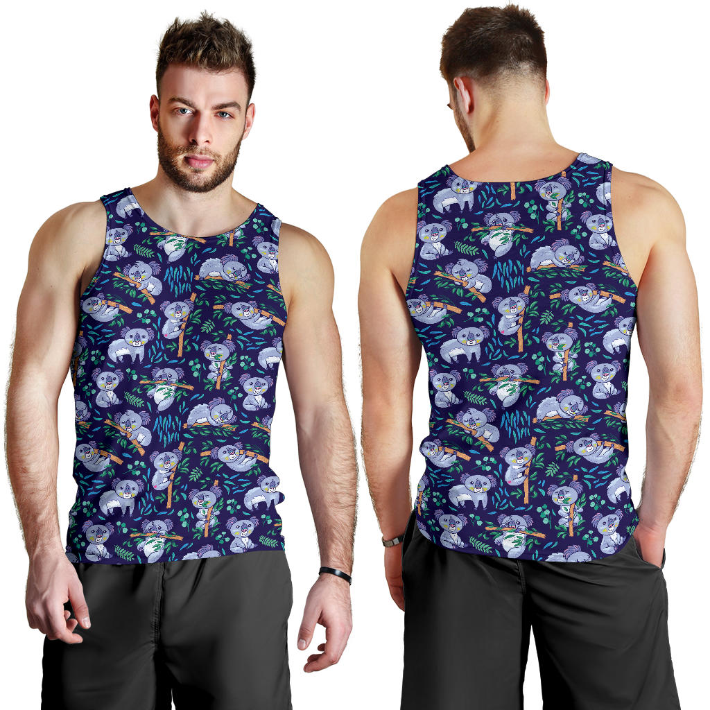 Koala Themed Design Print Men Tank Top