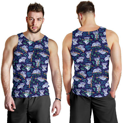 Koala Themed Design Print Men Tank Top