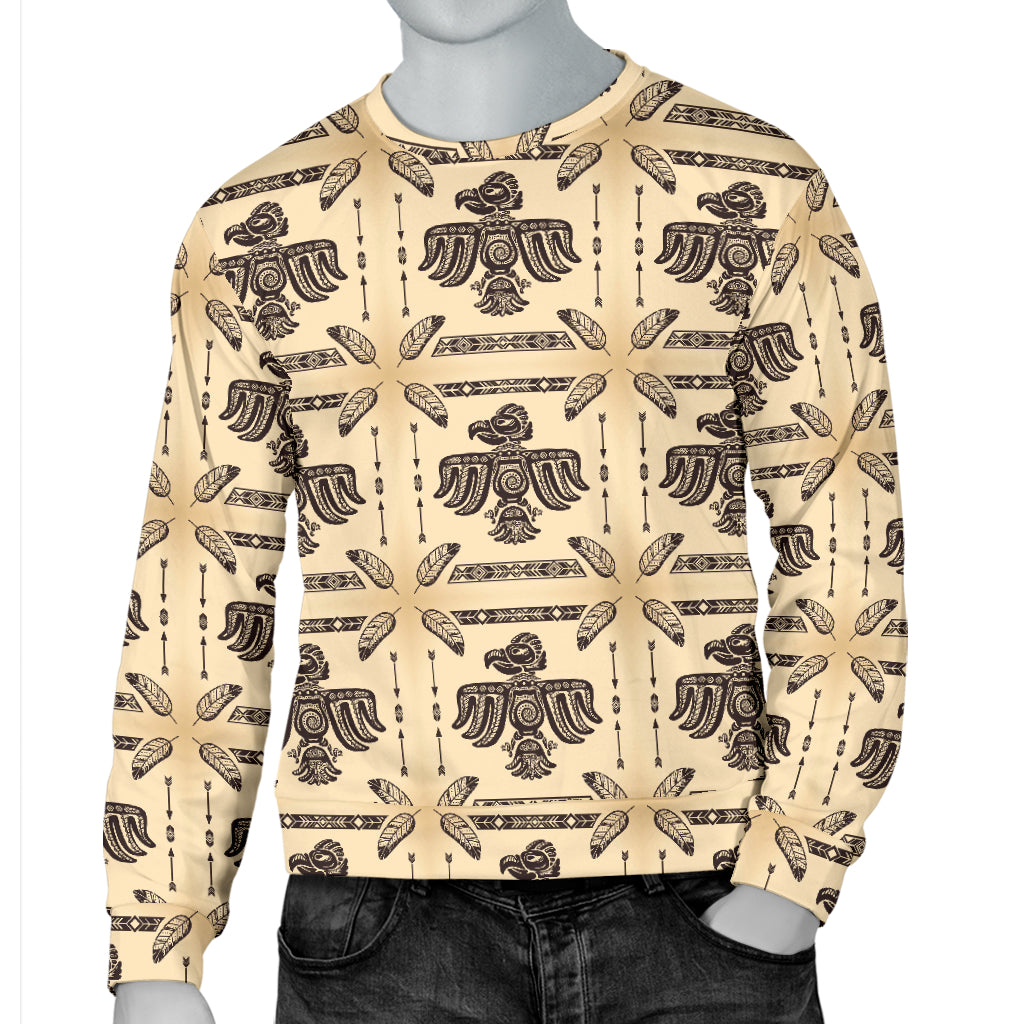 Native American Themed Design Print Men Long Sleeve Sweatshirt