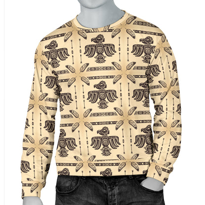 Native American Themed Design Print Men Long Sleeve Sweatshirt