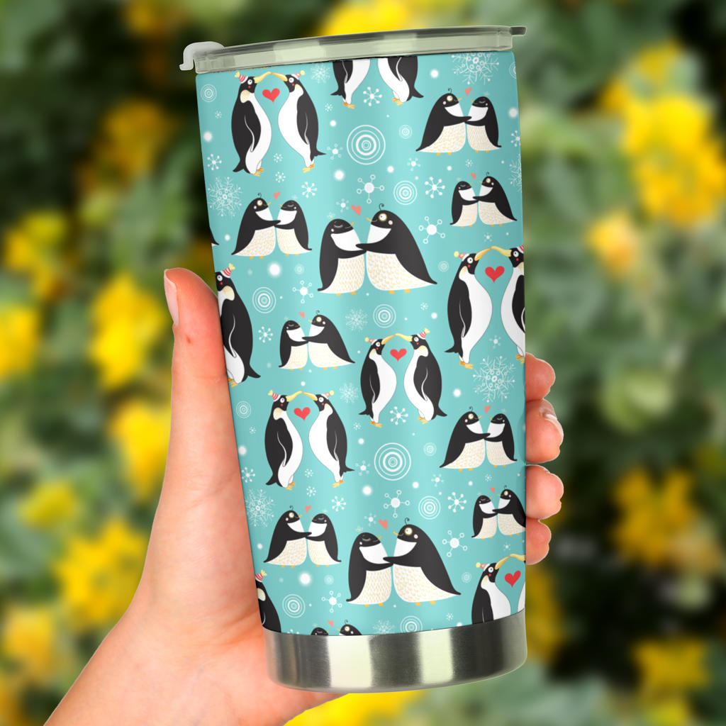 Penguin Love Print Tumbler