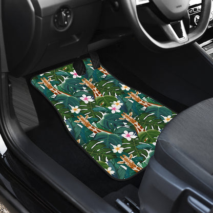 Giraffe Jungle Design Print Car Floor Mats Front Back