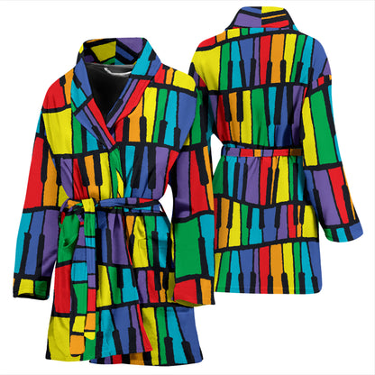 Piano Print Design LKS402 Women Bathrobe