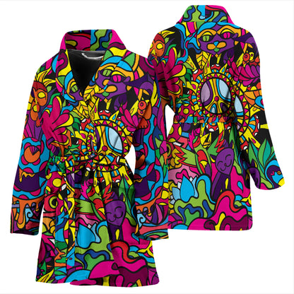 Trippy Print Design LKS304 Women Bathrobe