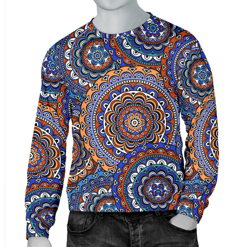 Mandala Boho Chic Design Print Men Long Sleeve Sweatshirt