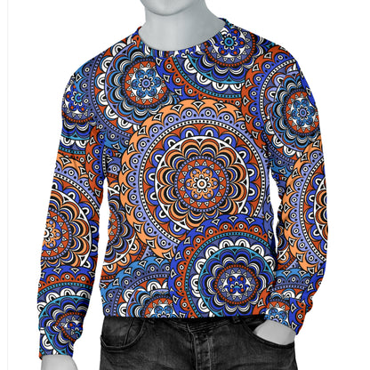 Mandala Boho Chic Design Print Men Long Sleeve Sweatshirt