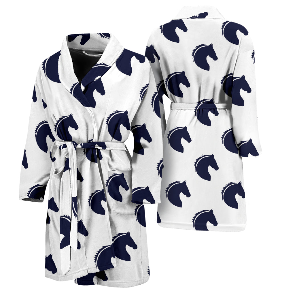 Horse Head Print Design LKS303 Men Bathrobe