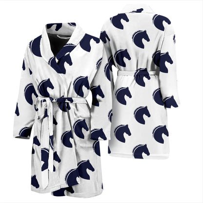 Horse Head Print Design LKS303 Men Bathrobe