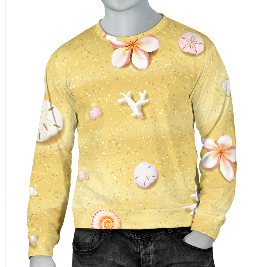 Beach Theme Print Men Long Sleeve Sweatshirt