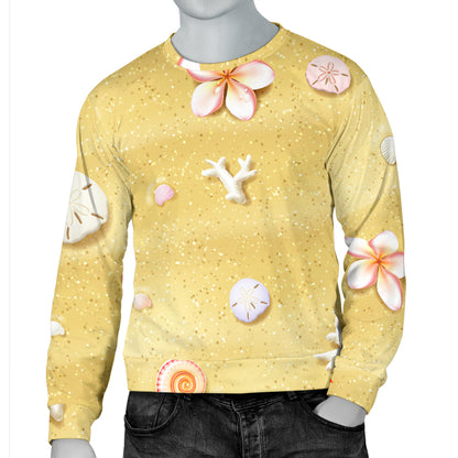 Beach Theme Print Men Long Sleeve Sweatshirt