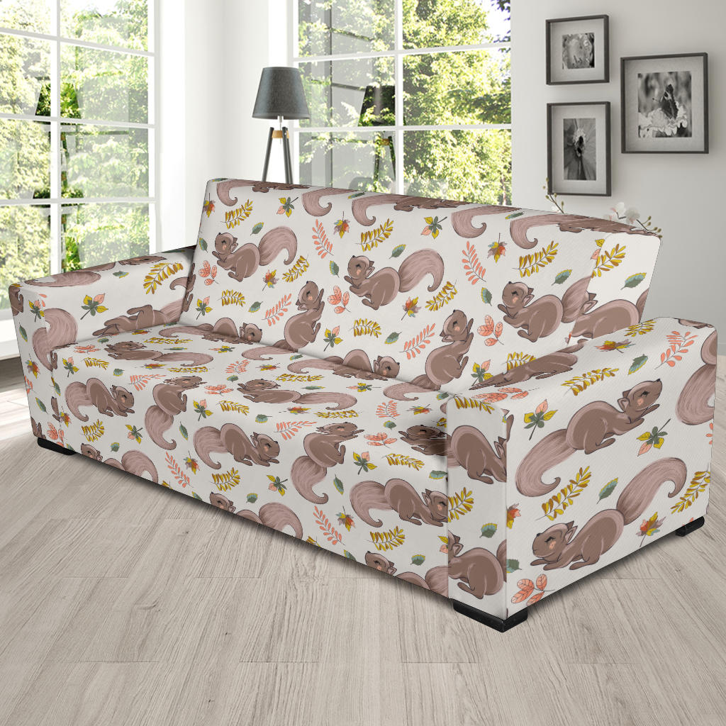 Squirrel Print Design LKS307 Sofa Slipcover