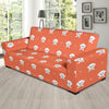 Bichons Frise Pattern Print Design 02 Sofa Slipcover