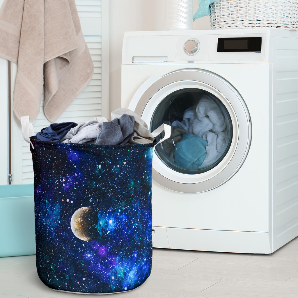 Galaxy Stardust Planet Space Print Laundry Basket