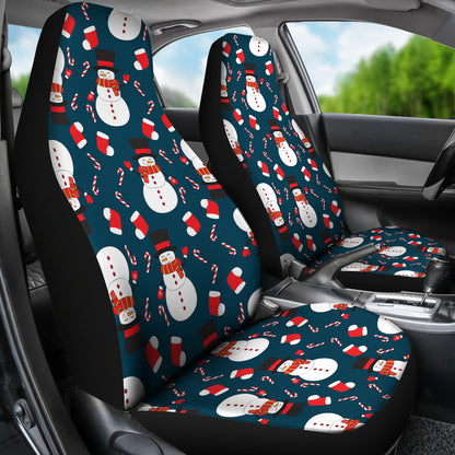 Snowman Print Design LKS301 Car Seat Covers