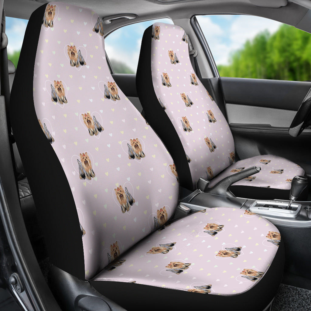 Yorkshire Terriers Print Design LKS302 Car Seat Covers