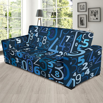 Number Pattern Print Design A02 Sofa Slipcover