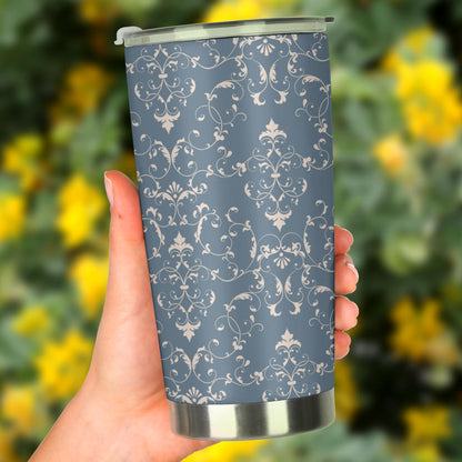 Damask Elegant Teal Print Pattern Tumbler
