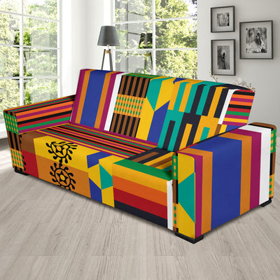 Kente Pattern Print Design 03 Sofa Slipcover