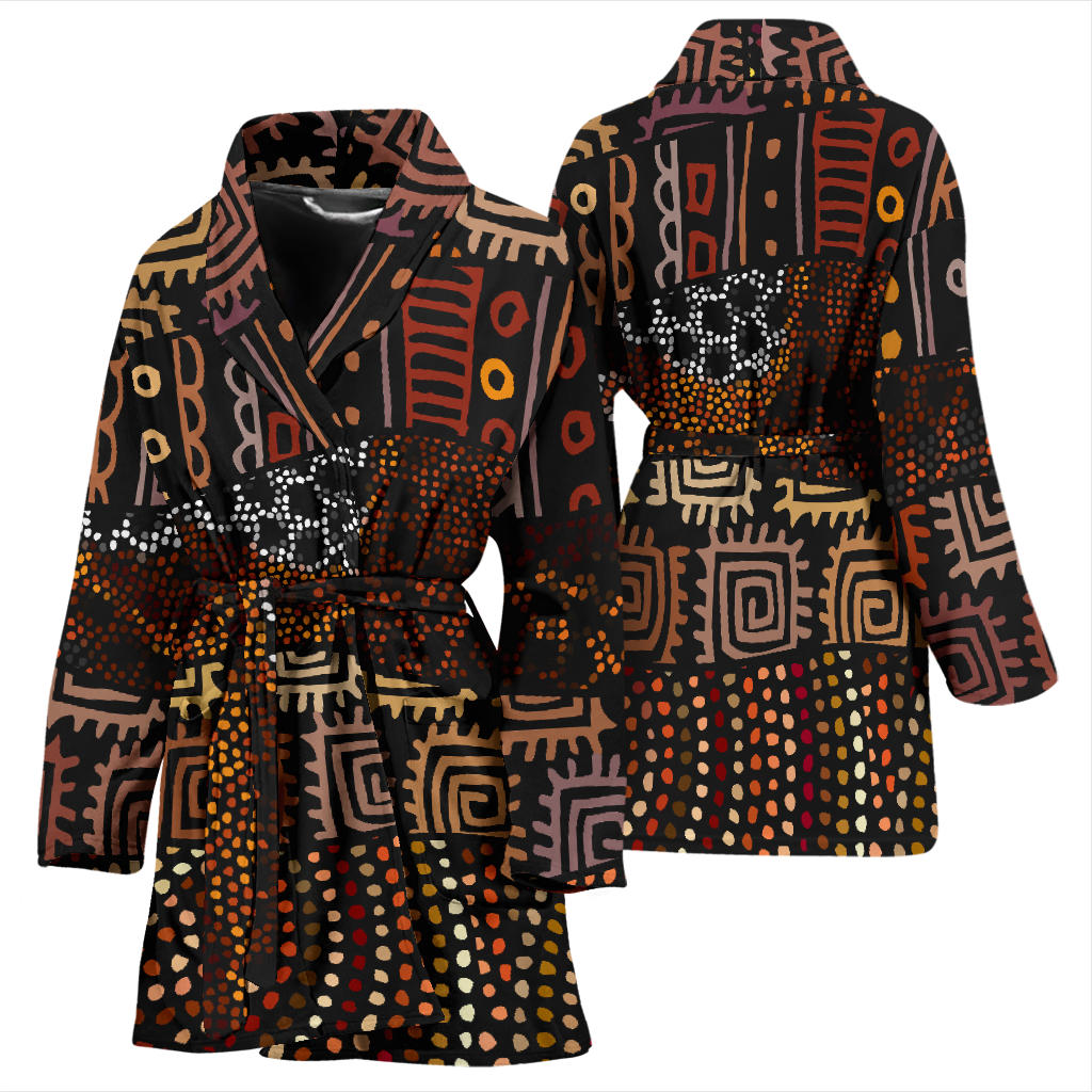 African Pattern Print Design 07 Women Bathrobe