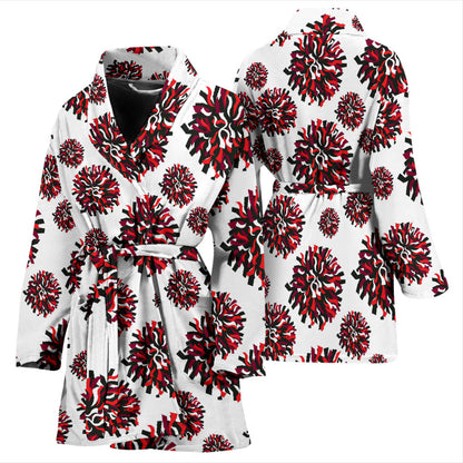 Cheerleader Pattern Print Design 01 Women Bathrobe