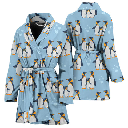 Penguin Pattern Print Design A04 Women Bathrobe