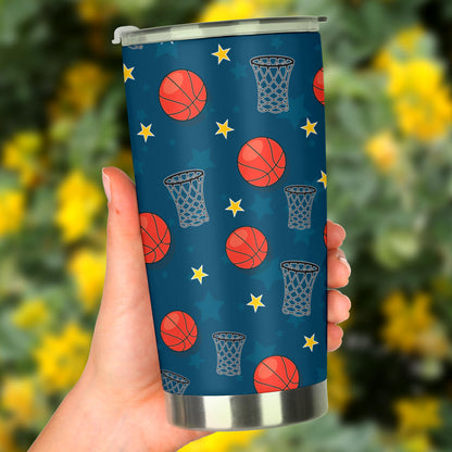 Basketball Classic Print Pattern Tumbler