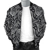 Paisley Black Design Print Men Bomber Jacket