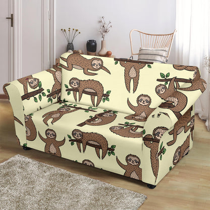 Sloth Print Design LKS3010 Loveseat Couch Slipcover