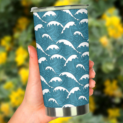 Surf Wave Tribal Design Tumbler