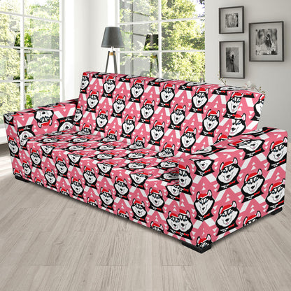 Siberian Huskies Christmas Themed Print Design LKS302 Sofa Slipcover