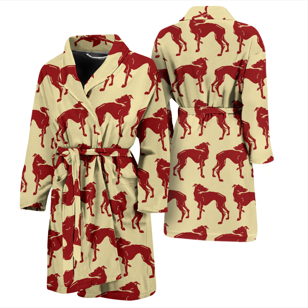 Whippets Print Design LKS301 Men Bathrobe