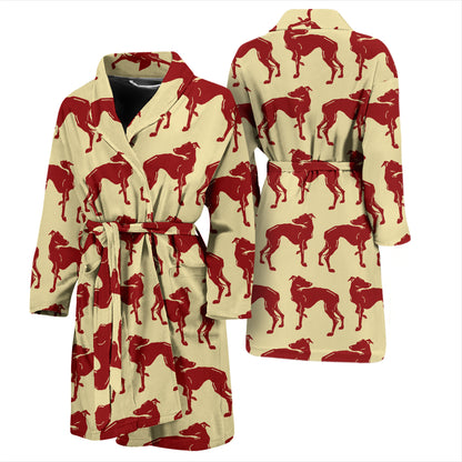 Whippets Print Design LKS301 Men Bathrobe