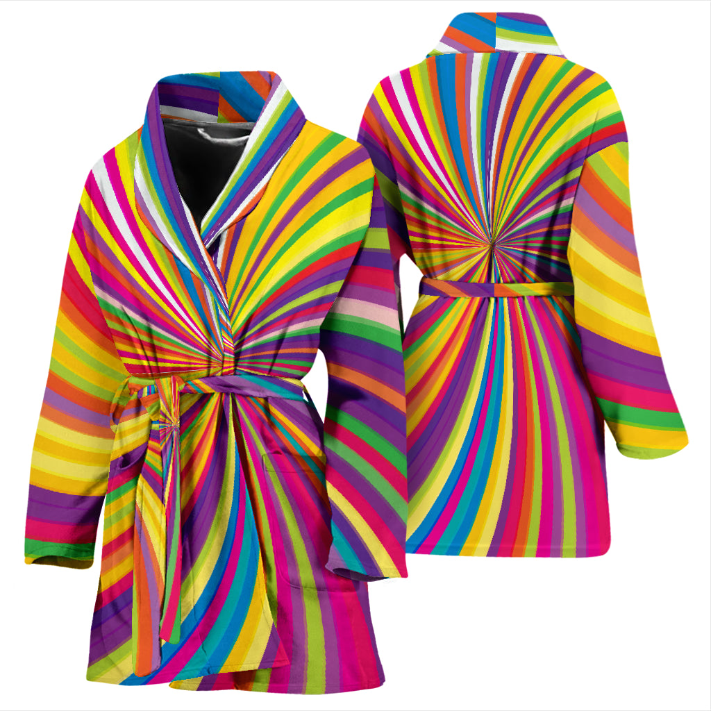 Vortex Print Design LKS301 Women Bathrobe