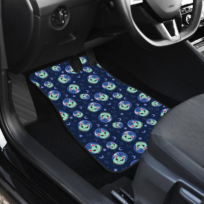 Alien Cat Car Floor Mats Front Back