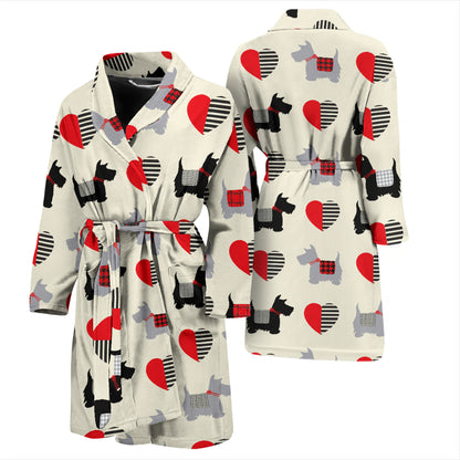 Scottish Terriers Print Design LKS3010 Men Bathrobe