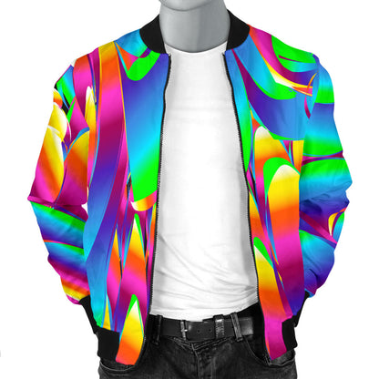 Psychedelic Trippy Pattern Men Bomber Jacket