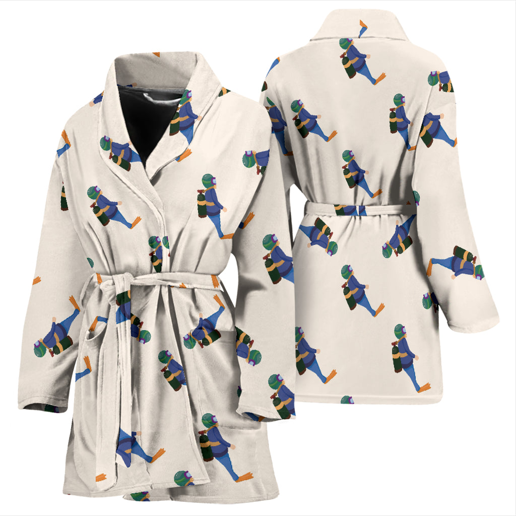 Scuba Driver Print Design LKS301 Women Bathrobe