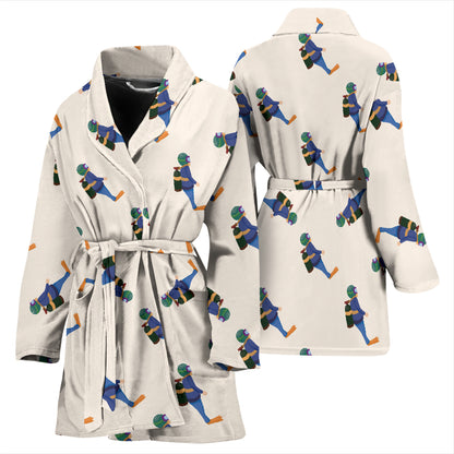 Scuba Driver Print Design LKS301 Women Bathrobe