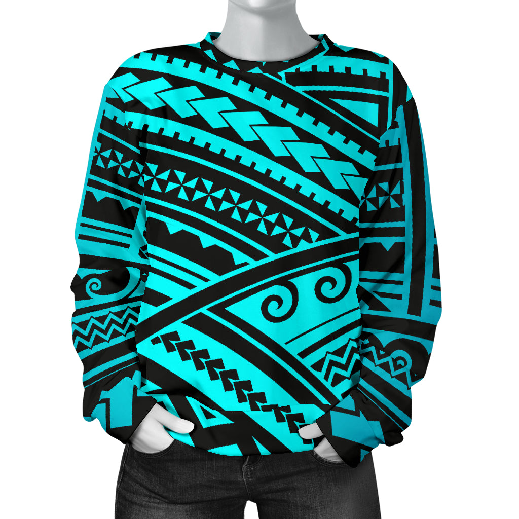 Polynesian Tribal Women Long Sleeve Sweatshirt
