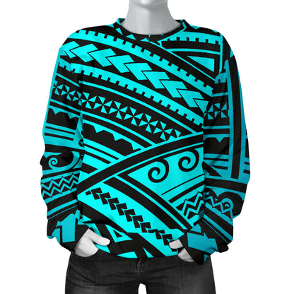 Polynesian Tribal Women Long Sleeve Sweatshirt