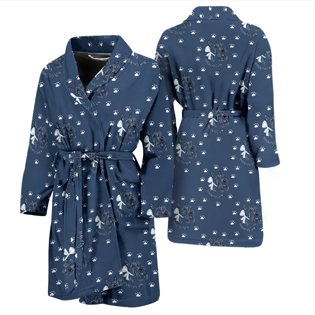 Scottish Terriers Print Design LKS307 Men Bathrobe