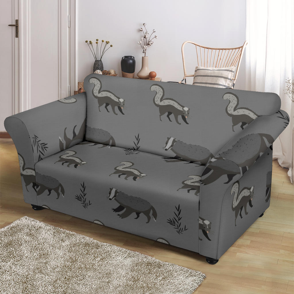 Skunk Print Design LKS301 Loveseat Couch Slipcover