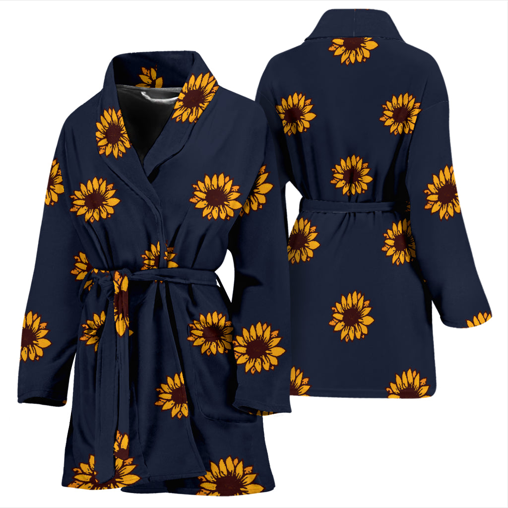 Sunflower Print Design LKS304 Women Bathrobe